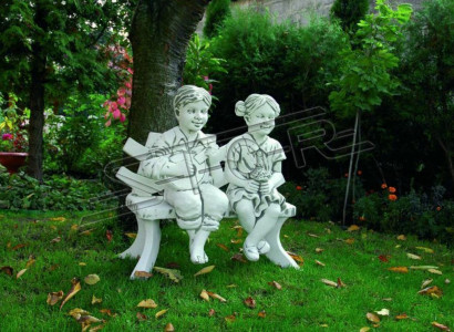 Mädchen Sitzende Figur Statue Figuren Skulptur Statuen Garten